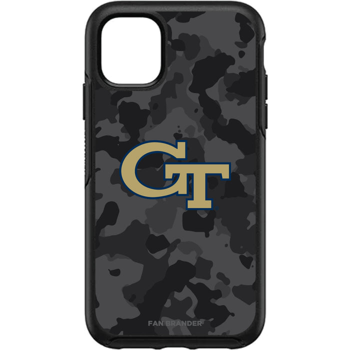 OtterBox Black Phone case with Georgia Tech Yellow Jackets Urban Camo Background