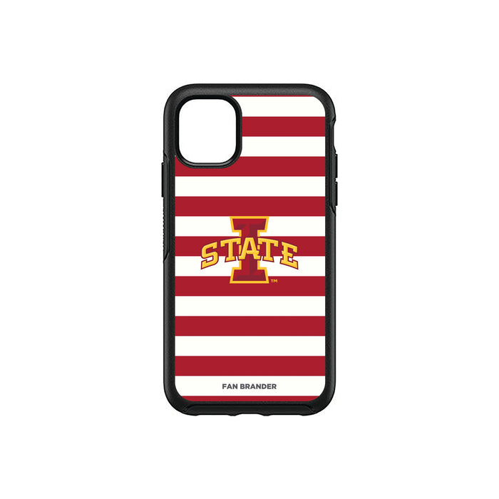 OtterBox Black Phone case with Iowa State Cyclones Tide Primary Logo and Striped Design