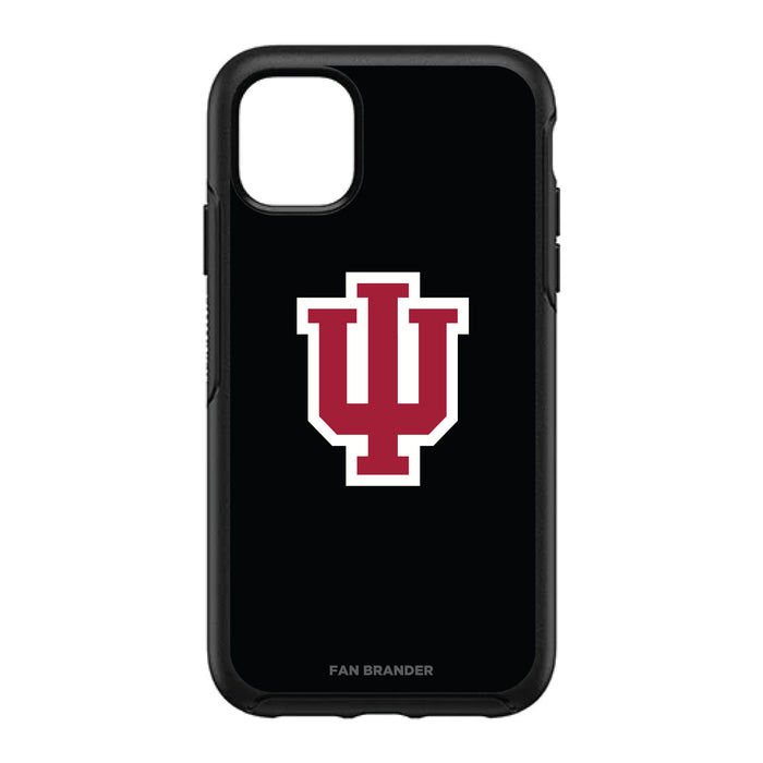 OtterBox Black Phone case with Indiana Hoosiers Primary Logo with Team Background