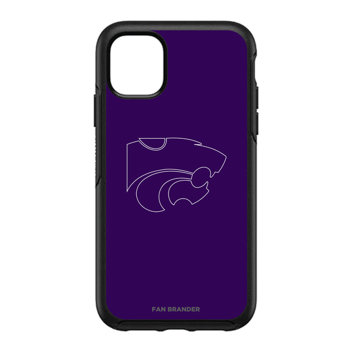 OtterBox Black Phone case with Kansas State Wildcats Primary Logo with Team Background