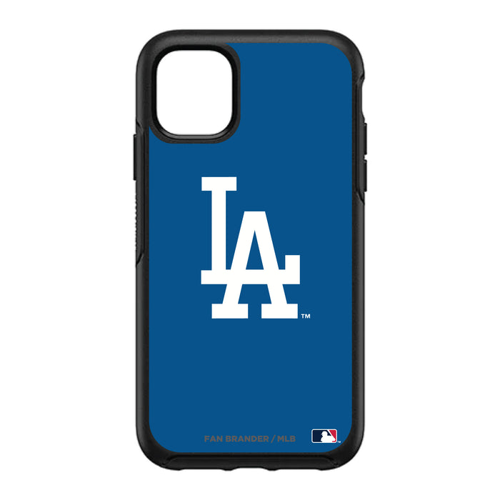 OtterBox Black Phone case with Los Angeles Dodgers Primary Logo and Team Background