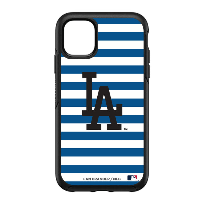 OtterBox Black Phone case with Los Angeles Dodgers Primary Logo and Striped Design