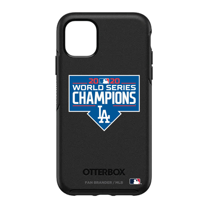 OtterBox Black Phone case with Los Angeles Dodgers 2020 MLB Champions Design