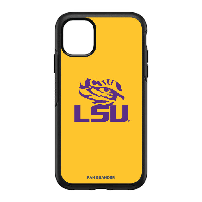 OtterBox Black Phone case with LSU Tigers Primary Logo with Team Background