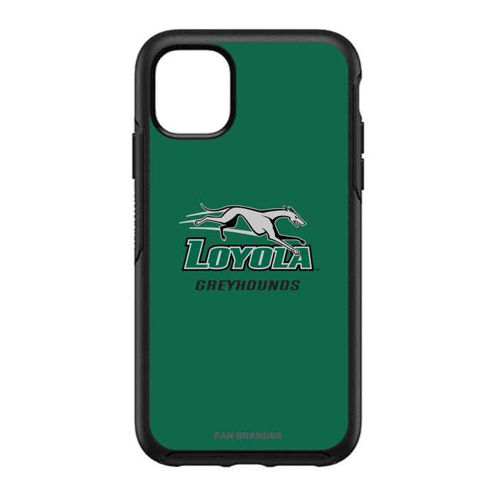 OtterBox Black Phone case with Loyola Univ Of Maryland Hounds Primary Logo with Team Background