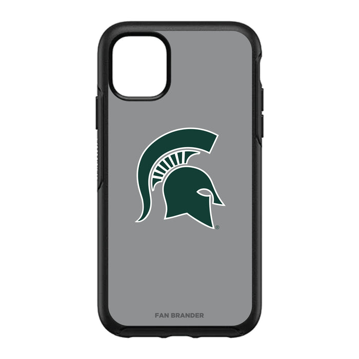 OtterBox Black Phone case with Michigan State Spartans Primary Logo with Team Background