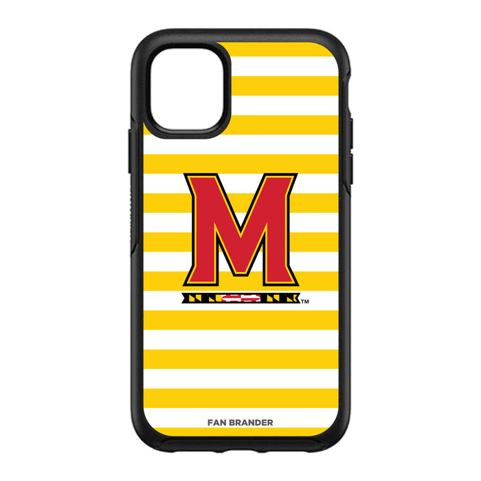 OtterBox Black Phone case with Maryland Terrapins Tide Primary Logo and Striped Design