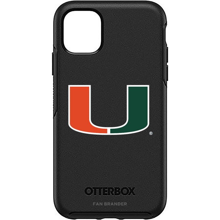 OtterBox Black Phone case with Miami Hurricanes Primary Logo