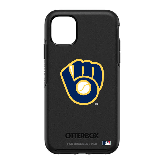 OtterBox Black Phone case with Milwaukee Brewers Secondary Logo