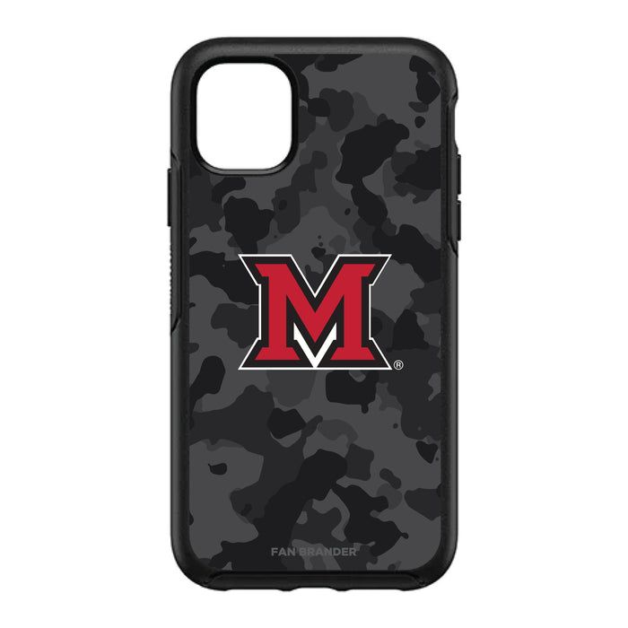 OtterBox Black Phone case with Miami University RedHawks Urban Camo Background