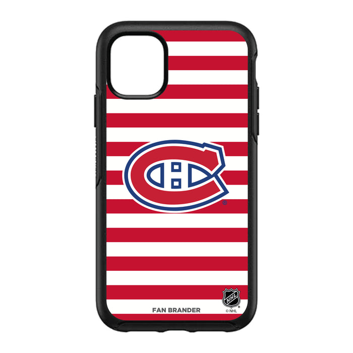 OtterBox Black Phone case with Montreal Canadiens Stripes