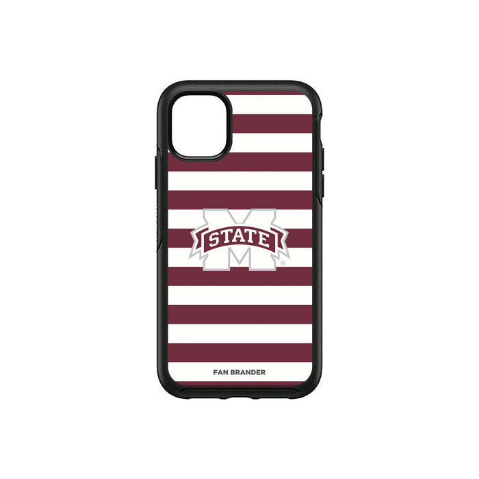 OtterBox Black Phone case with Mississippi State Bulldogs Tide Primary Logo and Striped Design