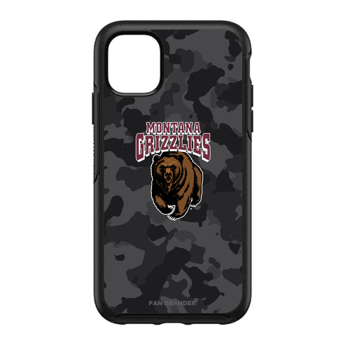 OtterBox Black Phone case with Montana Grizzlies Urban Camo Background