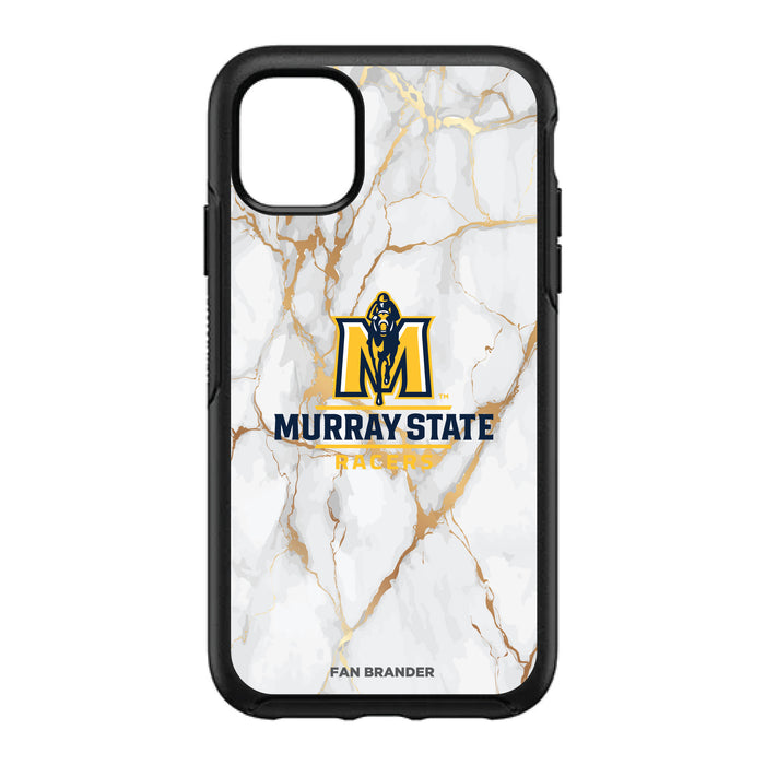 OtterBox Black Phone case with Murray State Racers White Marble Background