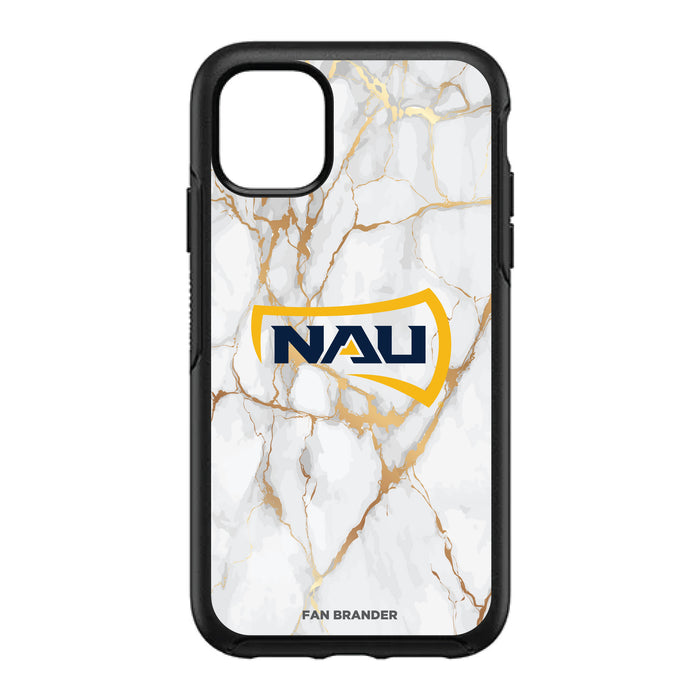 OtterBox Black Phone case with Northern Arizona Lumberjacks White Marble Background