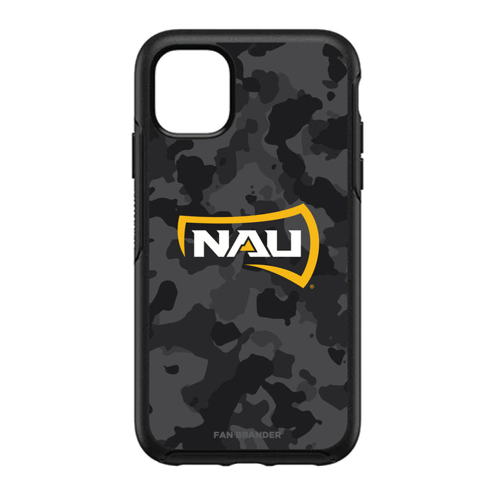 OtterBox Black Phone case with Northern Arizona Lumberjacks Urban Camo Background