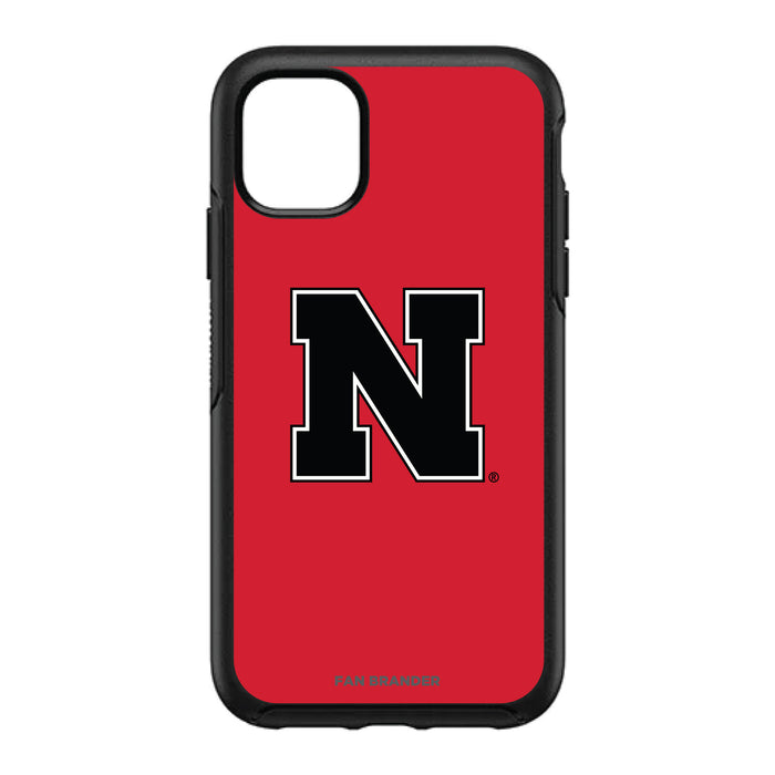 OtterBox Black Phone case with Nebraska Cornhuskers Primary Logo with Team Background