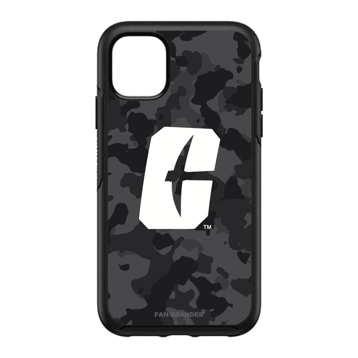 OtterBox Black Phone case with Charlotte 49ers Urban Camo Background