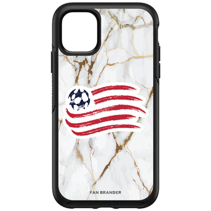 OtterBox Black Phone case with New England Revolution White Marble Design