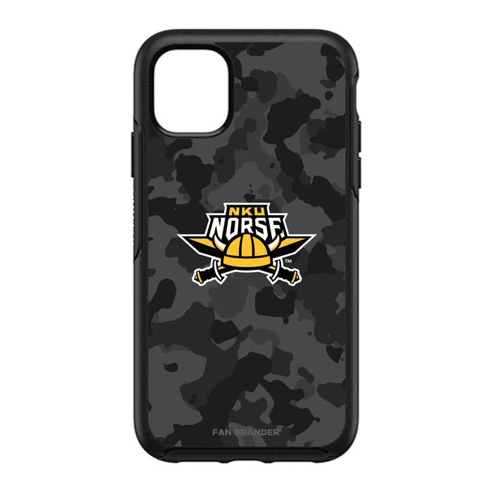 OtterBox Black Phone case with Northern Kentucky University Norse Urban Camo Background