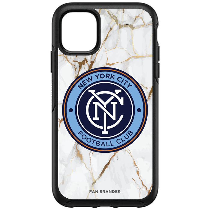 OtterBox Black Phone case with New York City FC White Marble Design