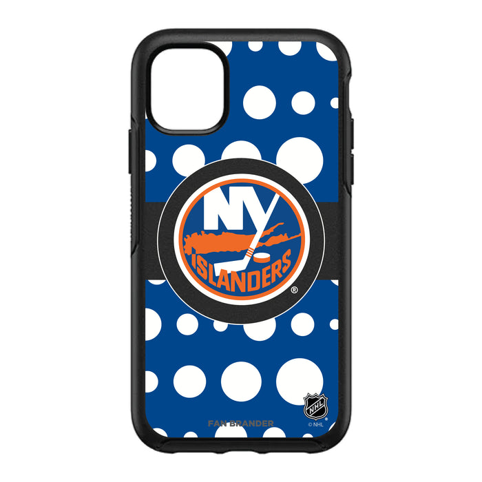 OtterBox Black Phone case with New York Islanders Polka Dots design