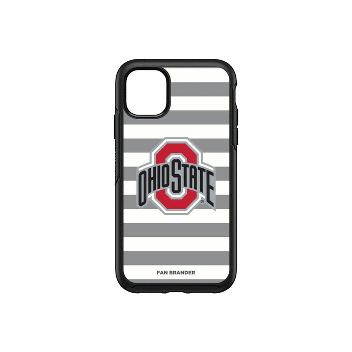OtterBox Black Phone case with Ohio State Buckeyes Tide Primary Logo and Striped Design