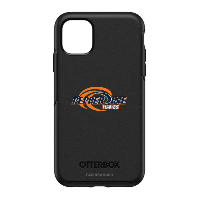 OtterBox Black Phone case with Pepperdine Waves Primary Logo