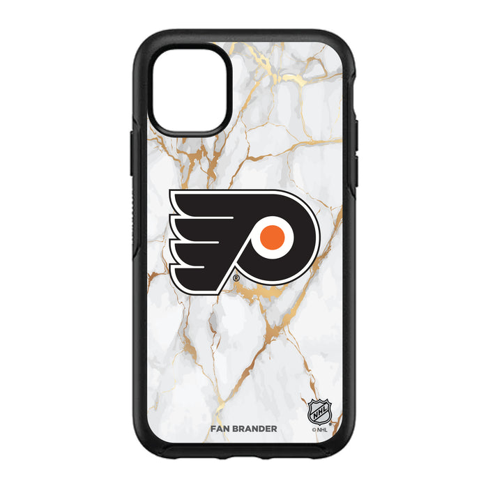 OtterBox Black Phone case with Philadelphia Flyers White Marble design