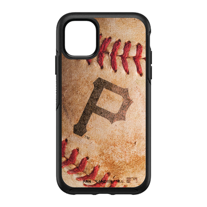 OtterBox Black Phone case with Pittsburgh Pirates Primary Logo and Baseball Design