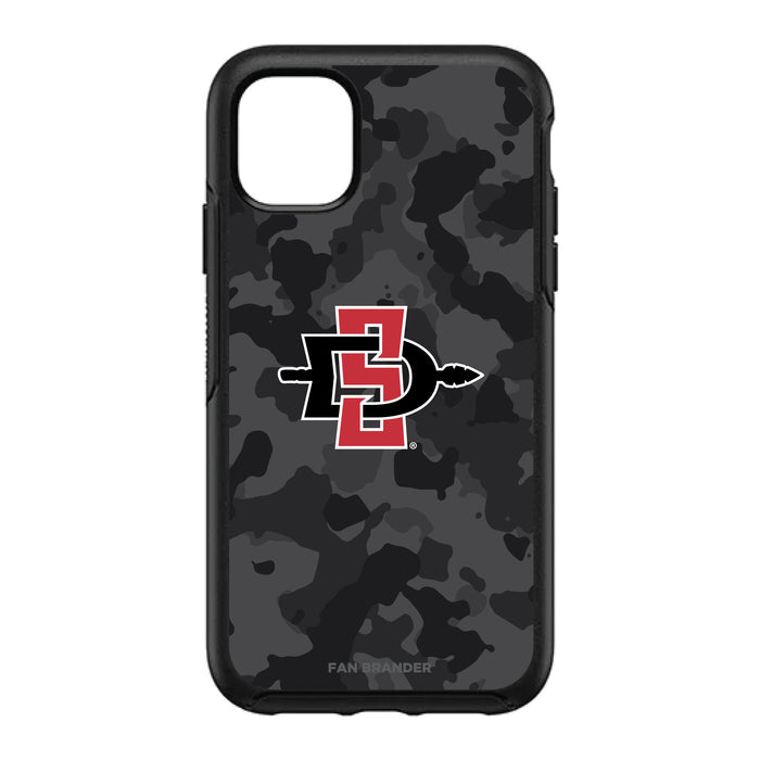 OtterBox Black Phone case with San Diego State Aztecs Urban Camo Background