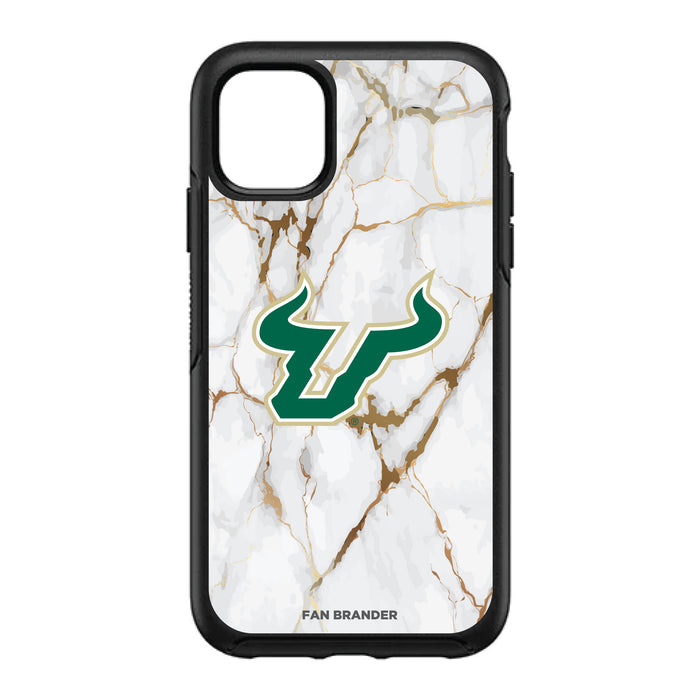 OtterBox Black Phone case with South Florida Bulls White Marble Design