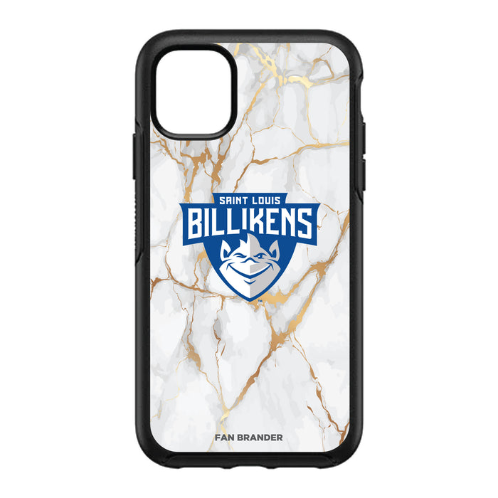 OtterBox Black Phone case with Saint Louis Billikens White Marble Background