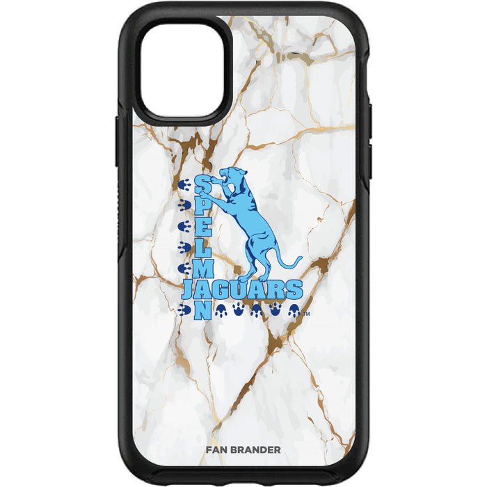 OtterBox Black Phone case with Spelman College Jaguars Tide White Marble Background