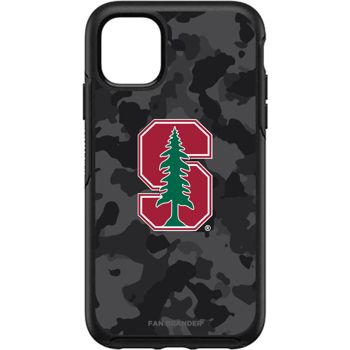 OtterBox Black Phone case with Stanford Cardinal Urban Camo Background