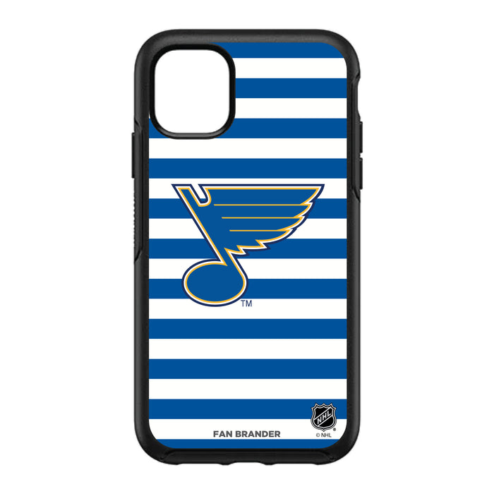 OtterBox Black Phone case with St. Louis Blues Primary Logo and Striped Design