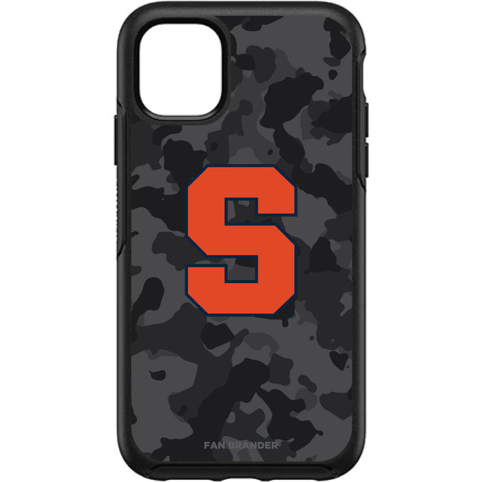 OtterBox Black Phone case with Syracuse Orange Urban Camo Background