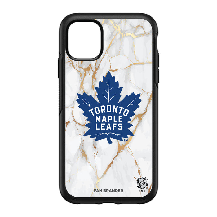 OtterBox Black Phone case with Toronto Maple Leafs White Marble design