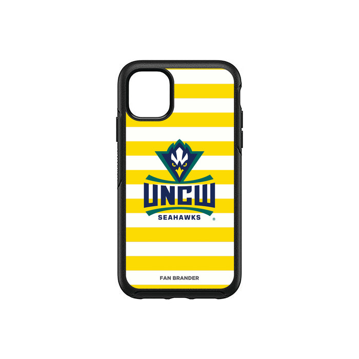 OtterBox Black Phone case with UNC Wilmington Seahawks Tide Primary Logo and Striped Design