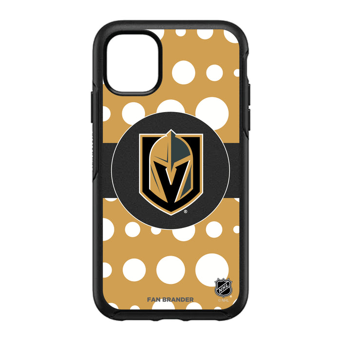 OtterBox Black Phone case with Vegas Golden Knights Polka Dots design