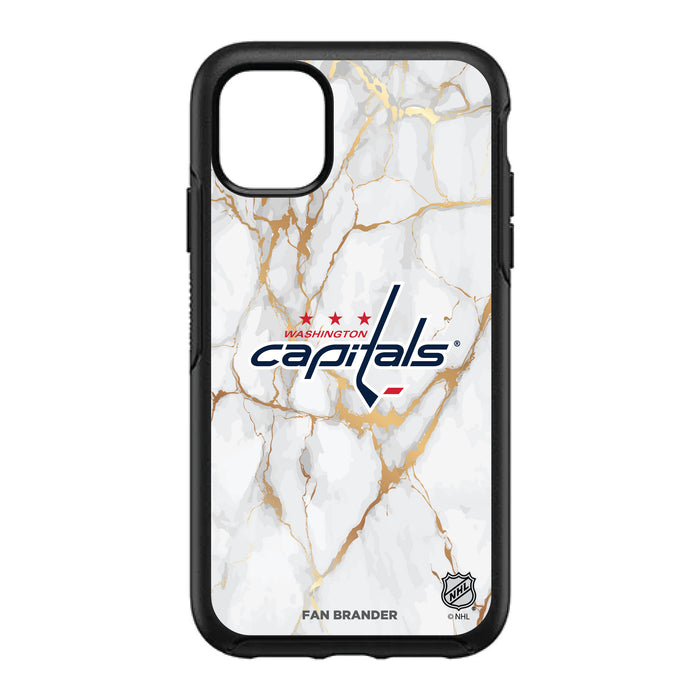 OtterBox Black Phone case with Washington Capitals White Marble design