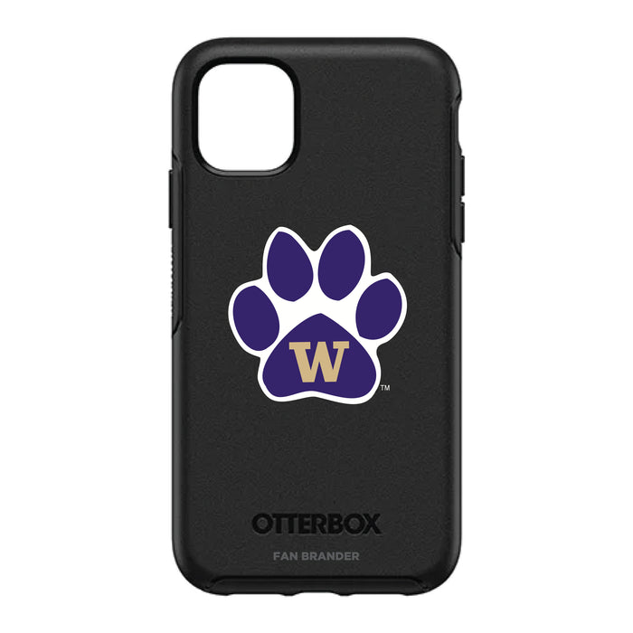 OtterBox Black Phone case with Washington Huskies Secondary Logo