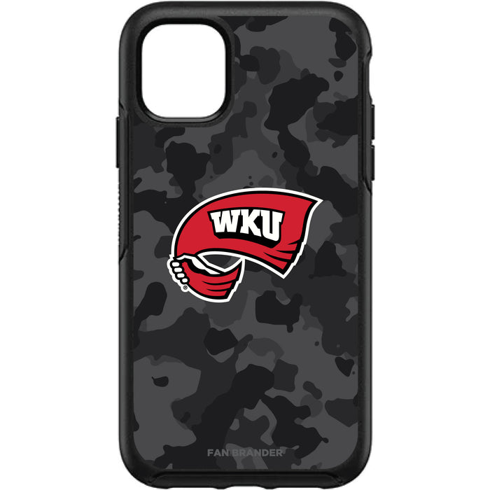 OtterBox Black Phone case with Western Kentucky Hilltoppers Urban Camo Background