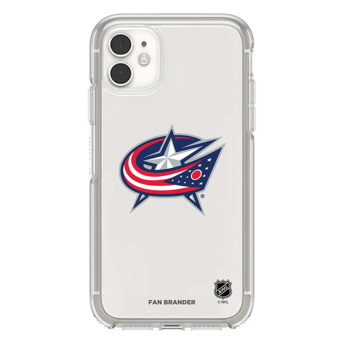 OtterBox Clear Symmetry Phone case with Columbus Blue Jackets Primary Logo