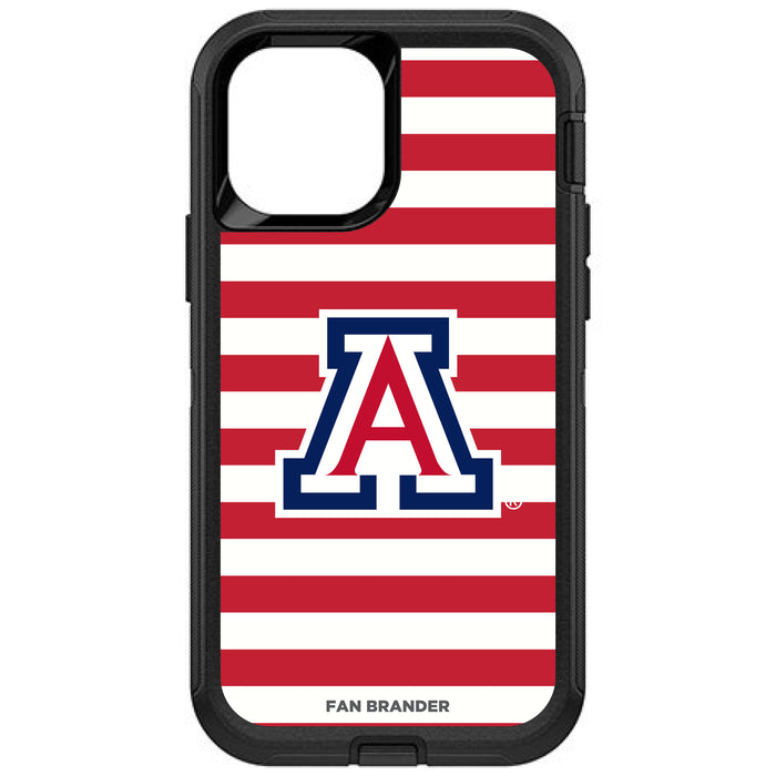 OtterBox Black Phone case with Arizona Wildcats Tide Primary Logo and Striped Design