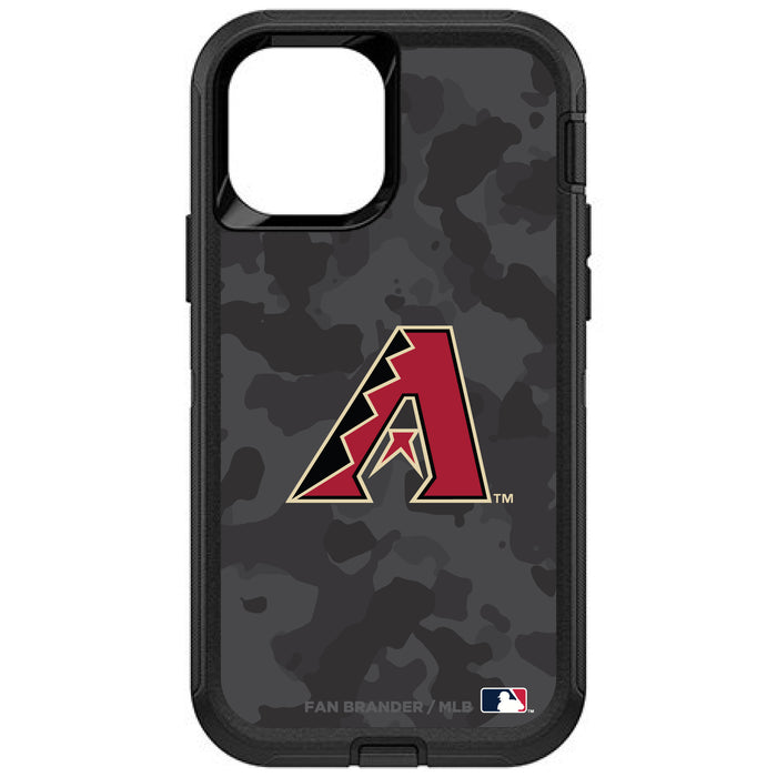 OtterBox Black Phone case with Arizona Diamondbacks Primary Logo Urban Camo background