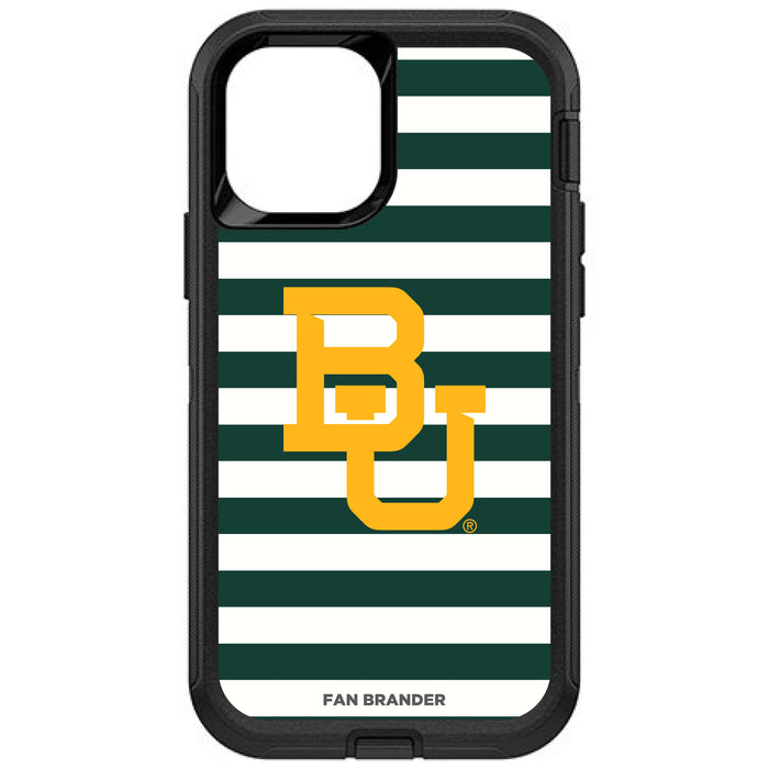 OtterBox Black Phone case with Baylor Bears Tide Primary Logo and Striped Design