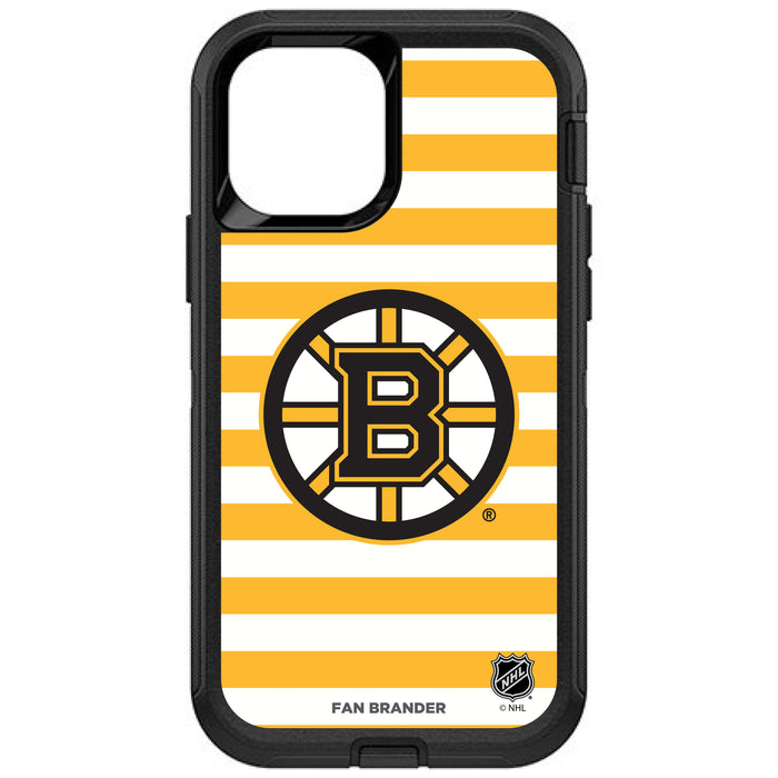 OtterBox Black Phone case with Boston Bruins Stripes