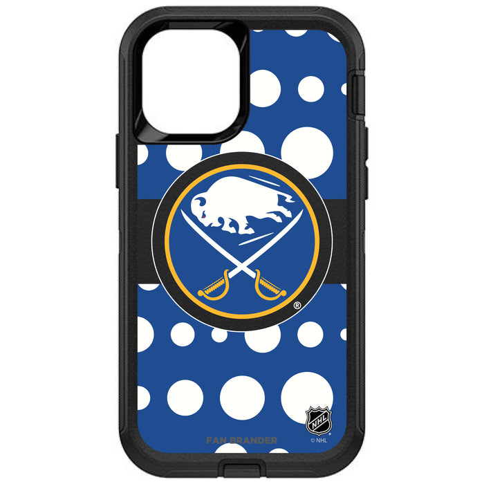 OtterBox Black Phone case with Buffalo Sabres Polka Dots design