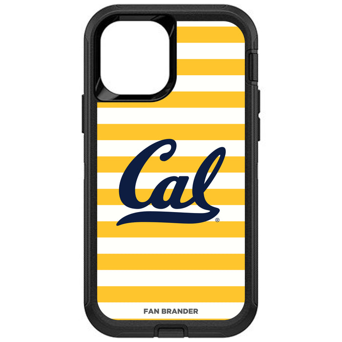 OtterBox Black Phone case with California Bears Tide Primary Logo and Striped Design